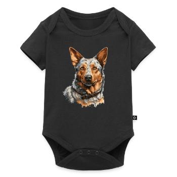 Hund Bouvier australien - Body à manches courtes Premium Bébé - noir - Devant