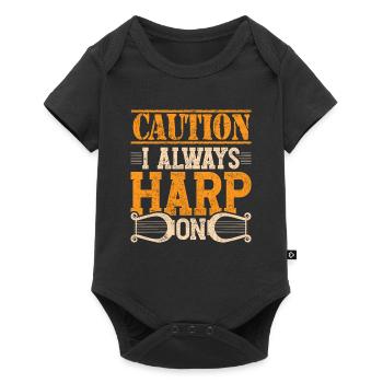 Harpist Harpist Harpist Harpist Harp - Baby Premium short-sleeve bodysuit - black - Front