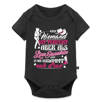 Line Dance Niemand ist perfekt aber als Line Dance - Baby Premium Kurzarmbody - Schwarz - Vorne