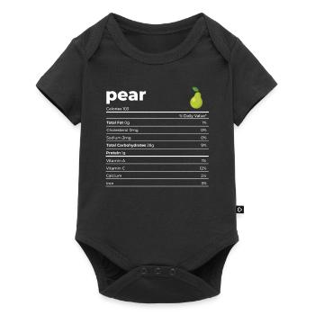 Nutrion Facts Pear - Baby Premium short-sleeve bodysuit - black - Front
