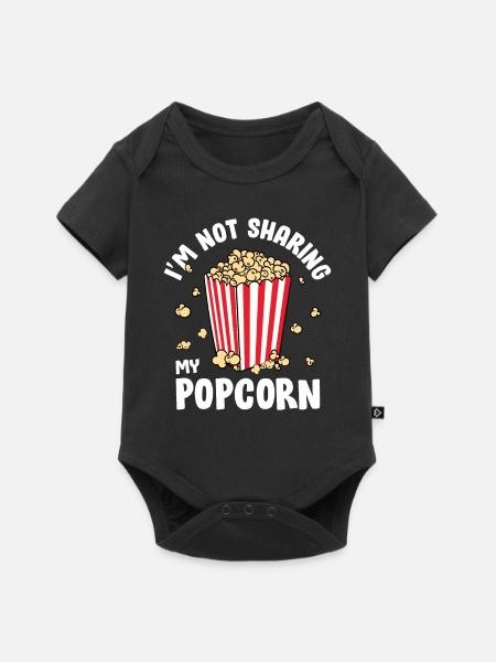 Funny I'm Not Sharing My Popcorn Cinema Snack Movi - Baby Premium Kurzarmbody - Schwarz