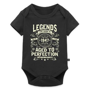 Vintage Birthday Legend 1947 - Baby Premium short-sleeve bodysuit - black - Front