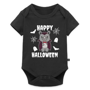 Rhinoceros Happy Halloween Cute Vampire Costume - Baby Premium short-sleeve bodysuit - black - Front