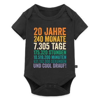 20 Jahre Zwanzigster Geburtstag - Baby Premium Kurzarmbody - Schwarz - Vorne