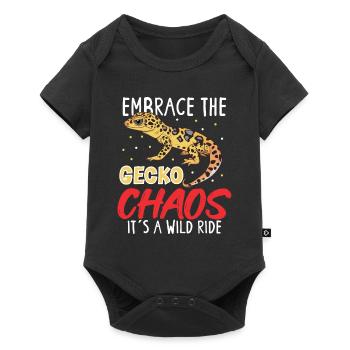 Funny leopard gecko owner, reptile humor, - Baby Premium short-sleeve bodysuit - black - Front