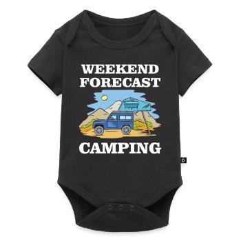 Weekend Forecast - Camping - Baby Premium short-sleeve bodysuit - black - Front