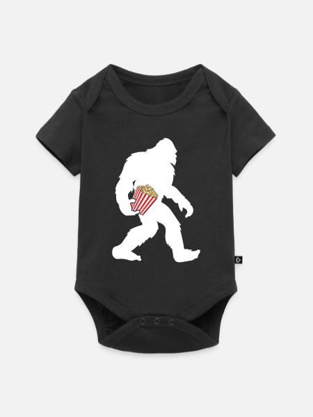 Yetti Sasquatch Popcorn Kids Bigfoot - Baby Premium Kurzarmbody - Schwarz