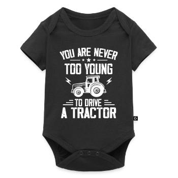 Traktor Traktoren Trecker Geschenk - Body à manches courtes Premium Bébé - noir - Devant