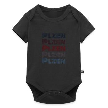 Vintage Czech Republic Stadt - Retro Plzen - Baby Premium Kurzarmbody - Schwarz - Vorne