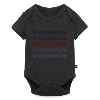 Vintage Sweden City - Rétro Stockholm - Body à manches courtes Premium Bébé - noir - Devant
