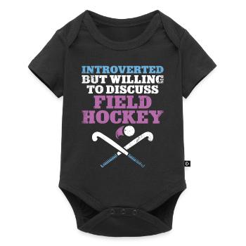 Field Hockey Introverted But - Baby Premium Kurzarmbody - Schwarz - Vorne