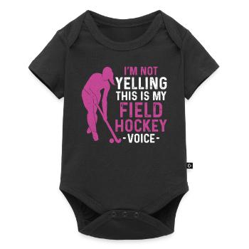 Field Hockey I'm Not Yelling This - Baby Premium short-sleeve bodysuit - black - Front