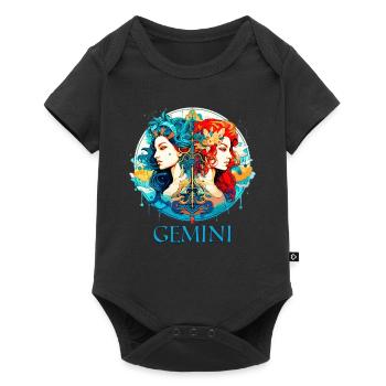 Portez votre signe du zodiaque astrologique avec fierté: Gémeaux - Body à manches courtes Premium Bébé - noir - Devant