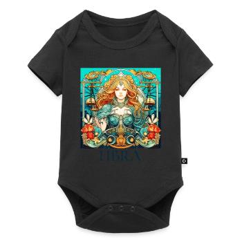 Aimez votre symbole du zodiaque Balance Hommes et Femmes - Body à manches courtes Premium Bébé - noir - Devant