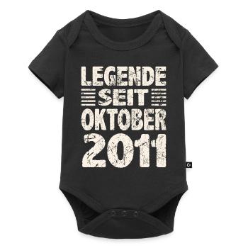 Oktober 2011 Legende seit 12 Jahren Mann Frau - Baby Premium Kurzarmbody - Schwarz - Vorne