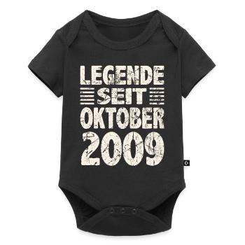 Oktober 2009 Legende seit 14 Jahren Mann Frau - Baby Premium Kurzarmbody - Schwarz - Vorne