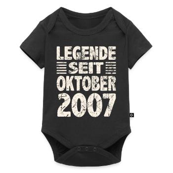 Oktober 2007 Legende seit 16 Jahren Mann Frau - Baby Premium Kurzarmbody - Schwarz - Vorne