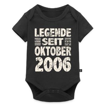 Oktober 2006 Legende seit 17 Jahren Mann Frau - Baby Premium Kurzarmbody - Schwarz - Vorne