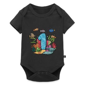 Aquarium Fish Gift - Baby Premium short-sleeve bodysuit - black - Front