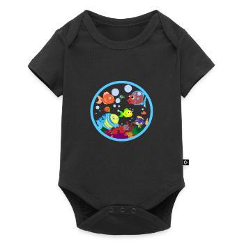 Aquarium Fish Gift - Baby Premium short-sleeve bodysuit - black - Front