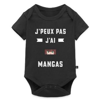 je peux pas j'ai mangas mangaka cadeau - Body à manches courtes Premium Bébé - noir - Devant