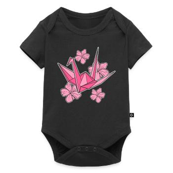 Sakura Origami Handwerker - Baby Premium Kurzarmbody - Schwarz - Vorne