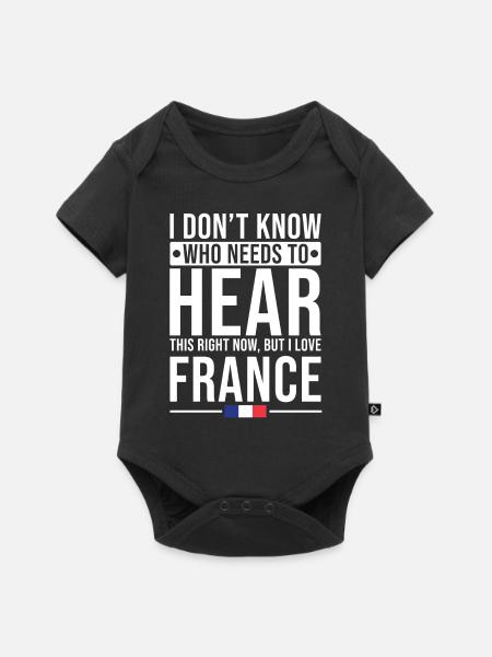 Frankreich Liebe - Baby Premium Kurzarmbody - Schwarz