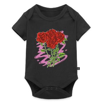 Jardin botanique Fleurs Fleurs Cadeau Roses - Body à manches courtes Premium Bébé - noir - Devant