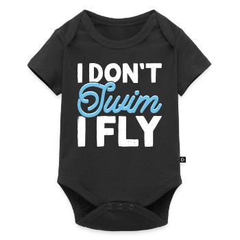Schwimmen Schwimmer - Baby Premium Kurzarmbody - Schwarz - Vorne