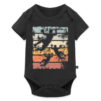 Handball Handballer - Baby Premium Kurzarmbody - Schwarz - Vorne