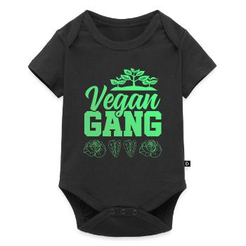 Vegan Gang - Baby Premium short-sleeve bodysuit - black - Front