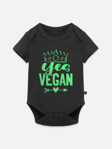 ja vegan - Baby Premium Kurzarmbody - Schwarz
