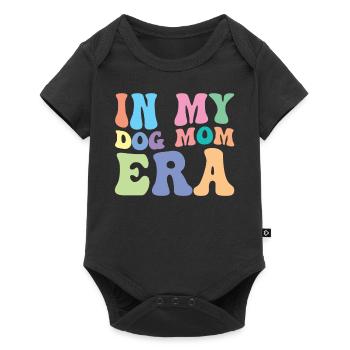 Dog Mom Retro Groovy In My Dog Mom Era - Baby Premium short-sleeve bodysuit - black - Front