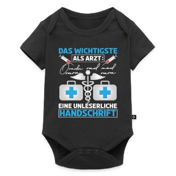 Arzt Ärztin Doktor Medizinstudent Mediziner - Baby Premium Kurzarmbody - Schwarz - Vorne