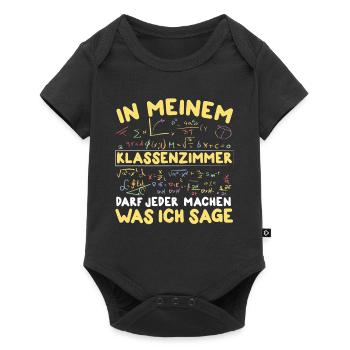 Lehrer Lehrerin Schule Klassenzimmer - Baby Premium Kurzarmbody - Schwarz - Vorne