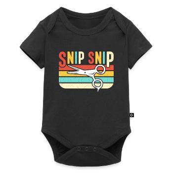 Coiffeur Snip Snip Retro Loves Coupe Ciseaux - Body à manches courtes Premium Bébé - noir - Devant