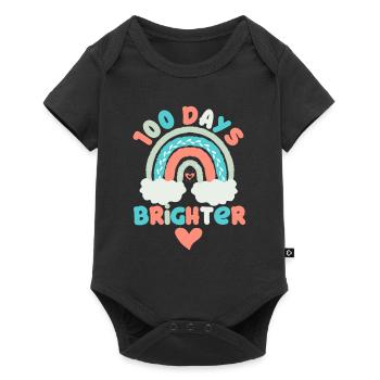 100 Days Brighter Enseignant Élève - Body à manches courtes Premium Bébé - noir - Devant