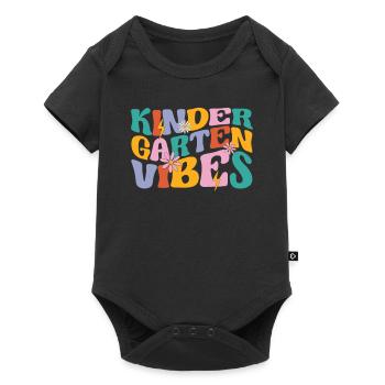 Kindergarten Vibes Youth Kids Crew Retro First - Body à manches courtes Premium Bébé - noir - Devant