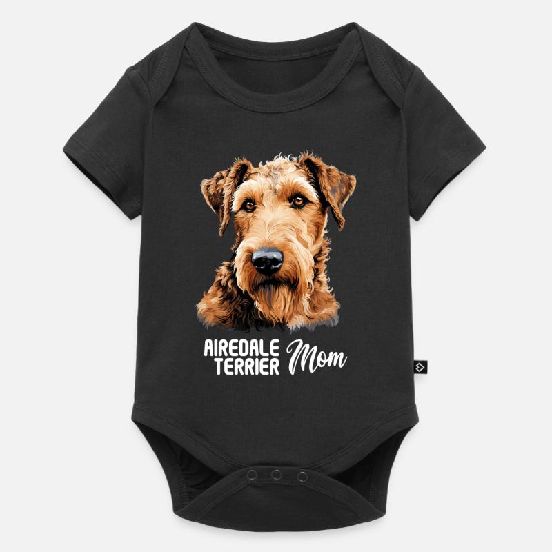 Chien Airedale Terrier - Body à manches courtes Premium Bébé - noir