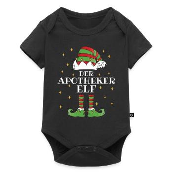 Der Apotheker Elf - Familien Weihnachtsoutfit - Baby Premium Kurzarmbody - Schwarz - Vorne