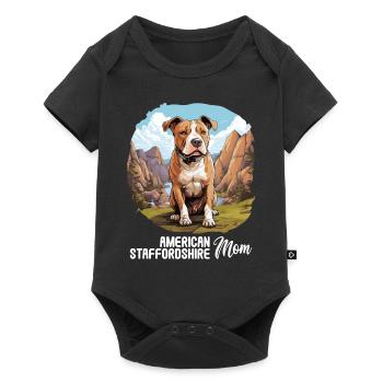 Chien American Staffordshire - Body à manches courtes Premium Bébé - noir - Devant