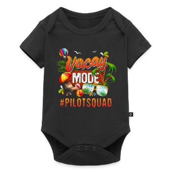 Groupe de vacances pilote #Pilotsquad - Body à manches courtes Premium Bébé - noir - Devant