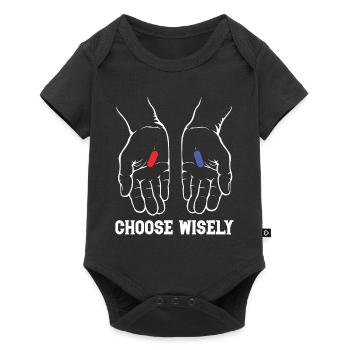 CHOOSE WISELY - Baby Premium Kurzarmbody - Schwarz - Vorne