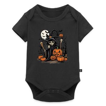 Spooky Halloween 2023 Witch Pumpkin Bats - Baby Premium short-sleeve bodysuit - black - Front