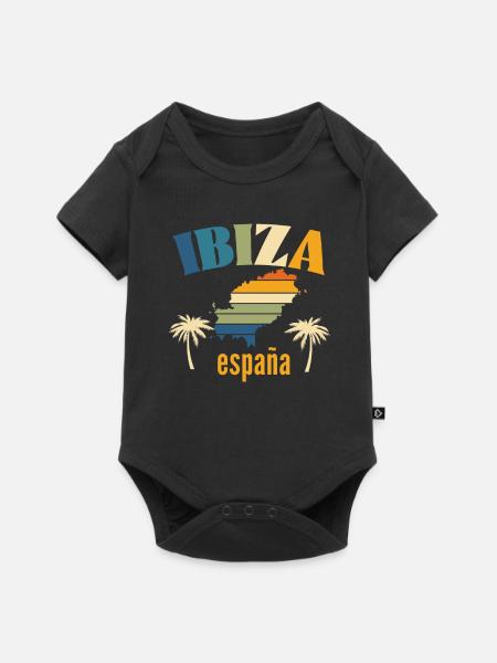 Ibiza Spanien - Baby Premium Kurzarmbody - Schwarz