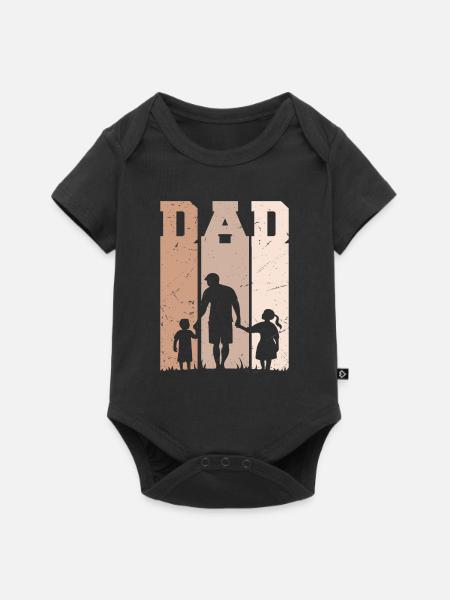 Außergewöhnlicher Vater - Baby Premium Kurzarmbody - Schwarz