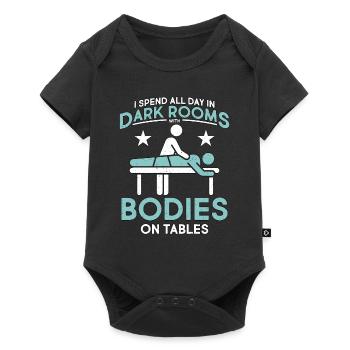 Massothérapeute Je passe toute la journée dans une masseuse sombre - Body à manches courtes Premium Bébé - noir - Devant