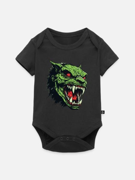 Orkkopf, Dämon, Ghul - Baby Premium Kurzarmbody - Schwarz
