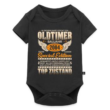 Vintage Geschenk 2004 - Baby Premium Kurzarmbody - Schwarz - Vorne