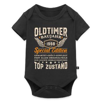 Jahrgang 1998: Vintage Geburtstagsgeschenk - Baby Premium Kurzarmbody - Schwarz - Vorne